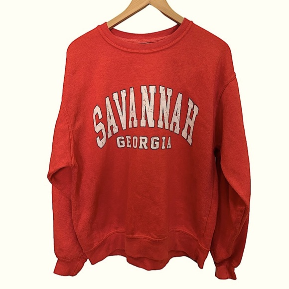 Savannah Georgia Vintage 90s Crewneck Sweatshirt Oversized Medium - Picture 6 of 6